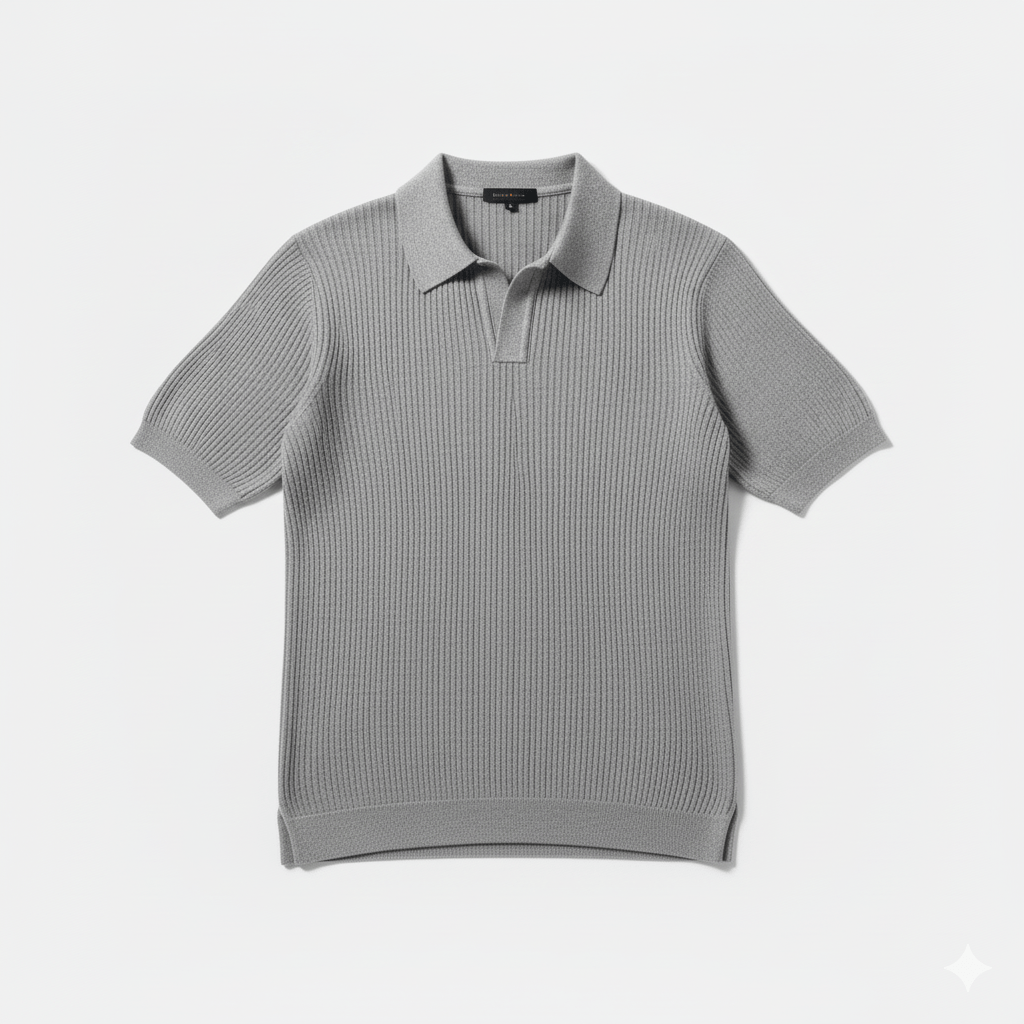 SAAIR Ribbed Knit Polo - SAAIR STORE