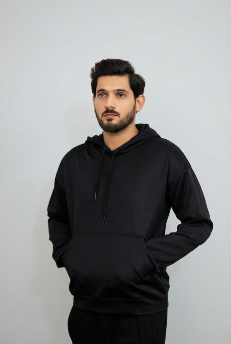 Scuba Pull Over Hoodie - Black - SAAIR STORE