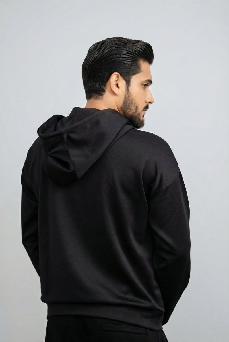 Scuba Pull Over Hoodie - Black - SAAIR STORE