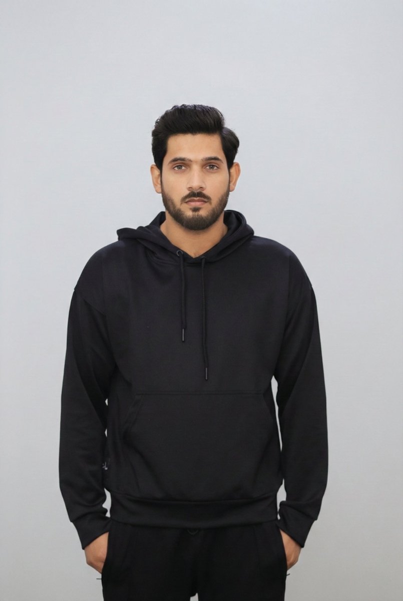 Scuba Pull Over Hoodie - Black - SAAIR STORE