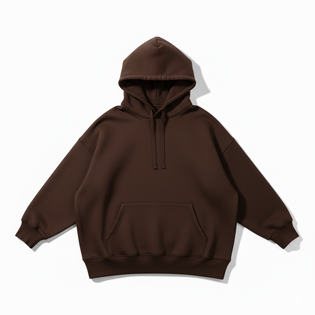 Scuba Pull Over Hoodie Brown - SAAIR STORE