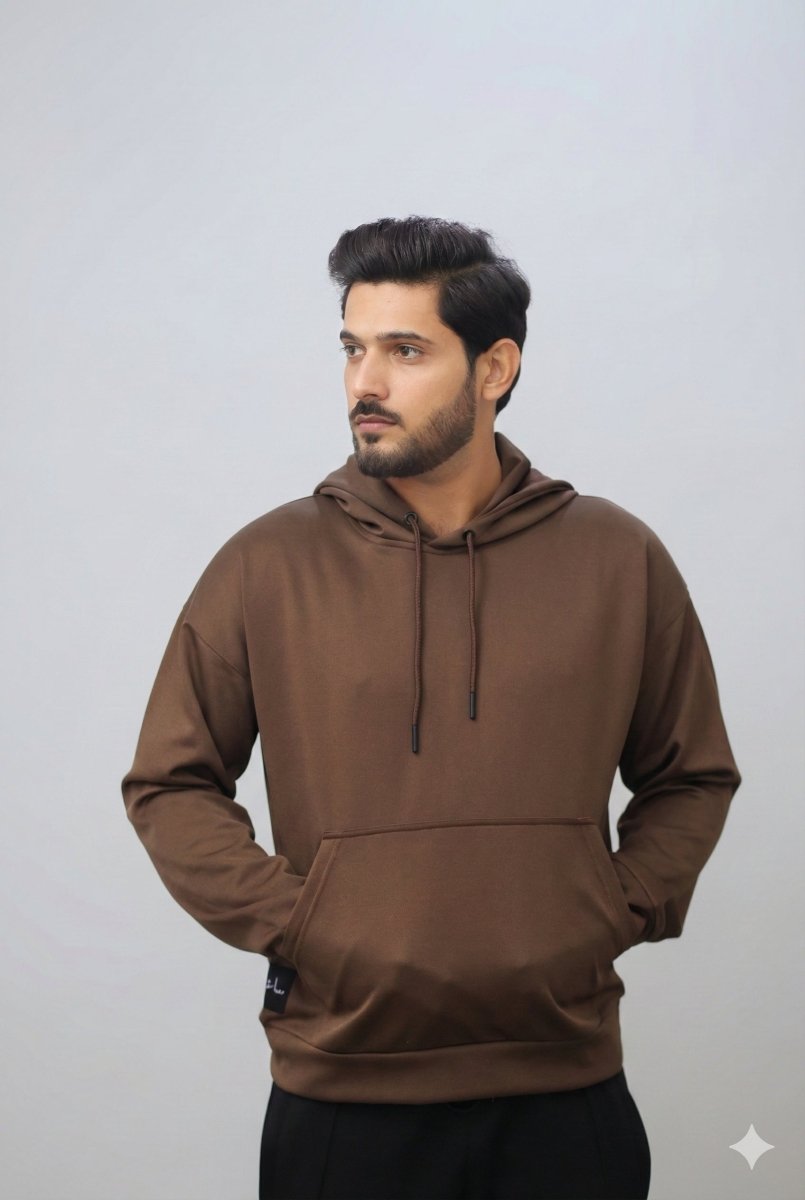 Scuba Pull Over Hoodie - Brown - SAAIR STORE