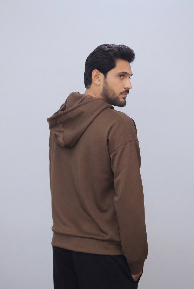 Scuba Pull Over Hoodie - Brown - SAAIR STORE