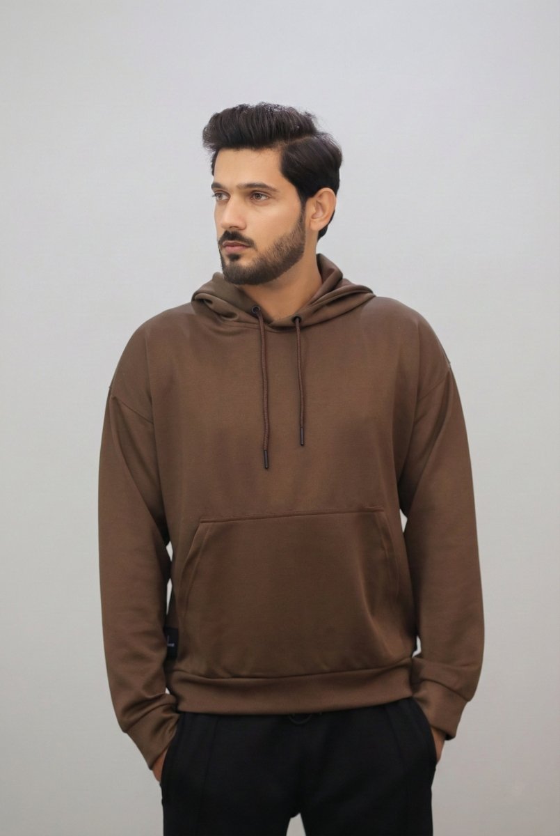 Scuba Pull Over Hoodie - Brown - SAAIR STORE