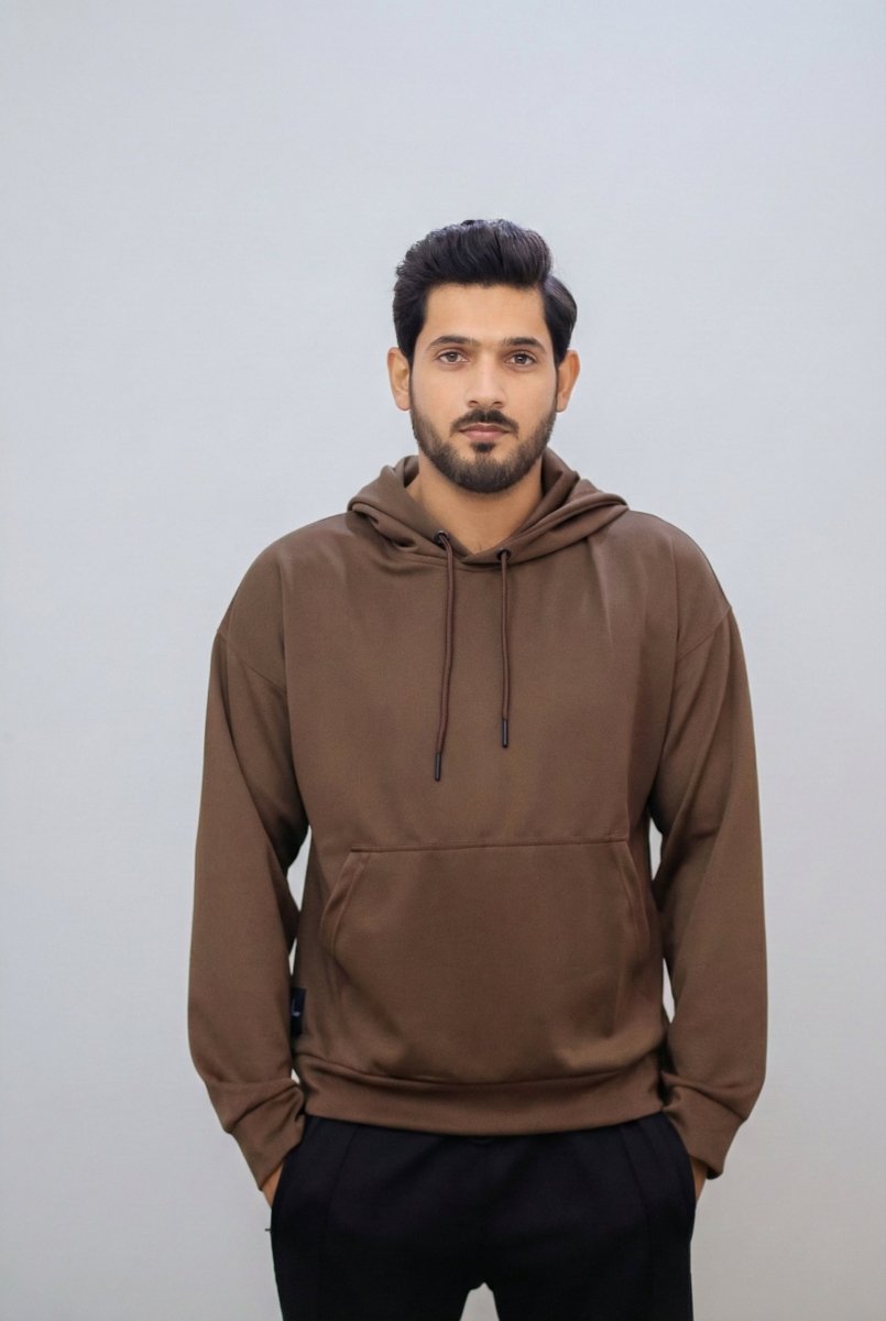 Scuba Pull Over Hoodie - Brown - SAAIR STORE